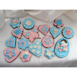 Decorated Wedding Cookies Set