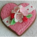 Decorated Heart Biscuit